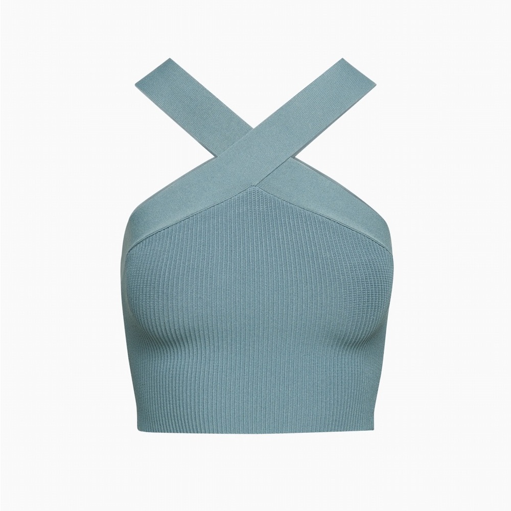 Aritzia Babaton Sculpt Knit Criss Cross Cropped Tank